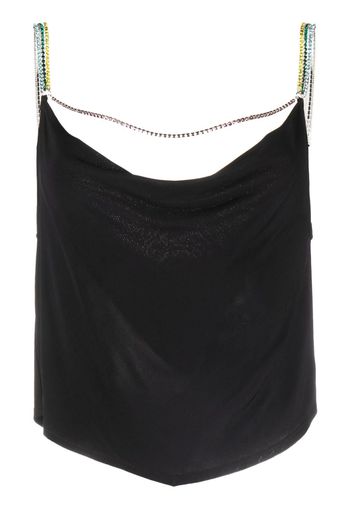 Fleur Du Mal crystal-embellished sleeveless top - Schwarz