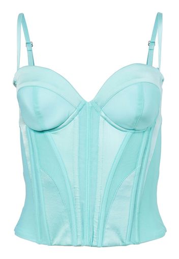 Fleur Du Mal Hamptons panelled bustier - Blau