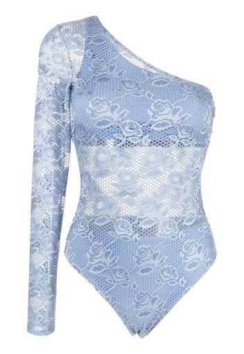 Fleur Du Mal Rosalia Spitzenbody - Blau