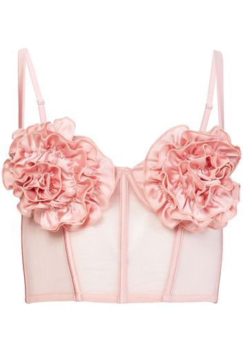 Fleur Du Mal rose-appliqué bustier top - Rosa