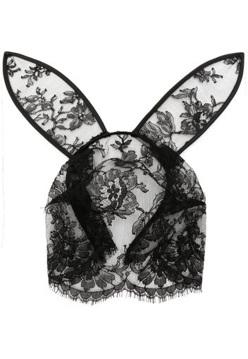 Fleur Du Mal veiled bunny-ears headband - Schwarz