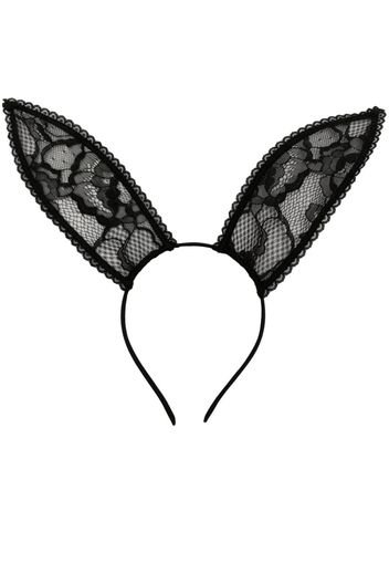 Fleur Du Mal bunny ears lace headband - Schwarz