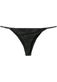 Fleur Du Mal Luxe Cheeky Seiden-Tanga - Schwarz