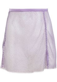 Fleur Du Mal crystal-embellished fishnet skirt - Violett