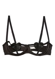 Fleur Du Mal Queen of Hearts Balconette-BH - Schwarz