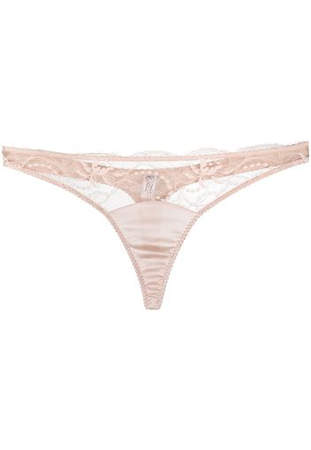 Fleur Of England Tanga mit Spitze - Nude