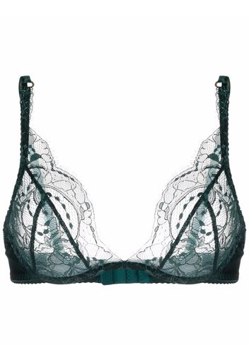 Fleur Of England Ela lace-trim plunge bra - Grün