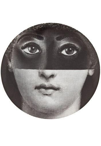 Fornasetti Wandteller mit kontrastierendem Print - Schwarz