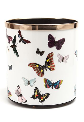 Fornasetti 'Butterfly' Papierkorb - Weiß