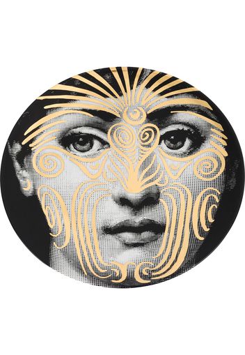 Fornasetti Teller mit Gesichts-Print - Mehrfarbig