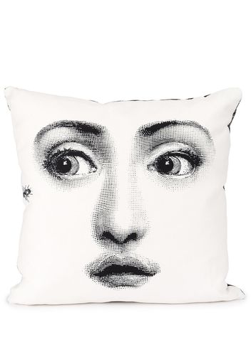 Fornasetti Kissen mit Gesicht-Print - Schwarz