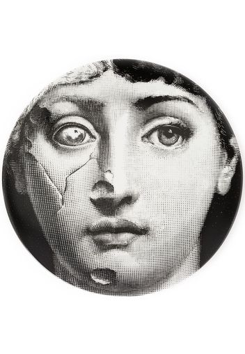 Fornasetti Teller mit Print - Schwarz