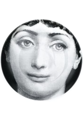 Fornasetti Wandteller mit Print - Weiß