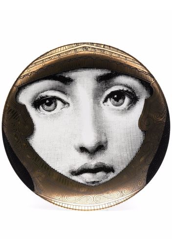 Fornasetti Variazioni decorative plate - Schwarz