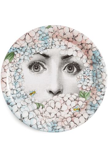 Fornasetti Ortensia hand-painted Tray - Weiß