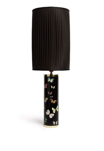 Fornasetti Cylindrical pleated lampshade - Schwarz