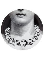 Fornasetti Teller mit Print - Schwarz