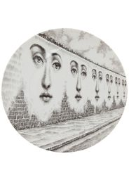 Fornasetti Wandteller mit Print - Grau