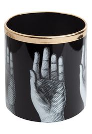 Fornasetti Mülleimer mit Hand-Print - Schwarz