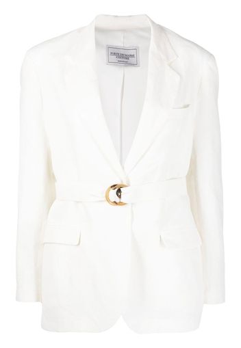 Forte Dei Marmi Couture Blazer mit Gürtel - Weiß