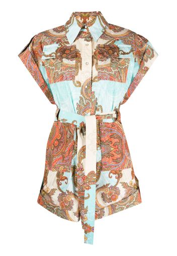 Forte Dei Marmi Couture Playsuit mit Jacquardmuster - Blau