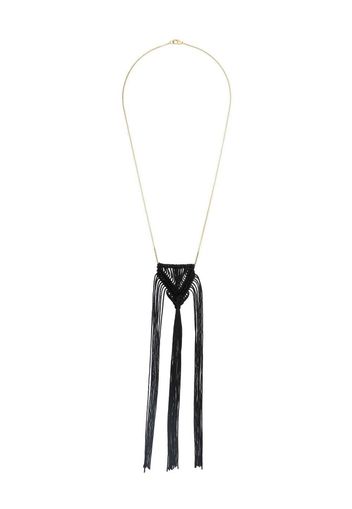 Forte Forte Collana crochet-fringe necklace - Schwarz