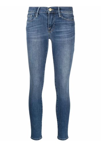 FRAME low-rise skinny jeans - Blau