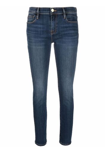 FRAME low-rise skinny-cut jeans - Blau