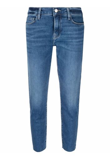 FRAME cropped low-waist jeans - Blau