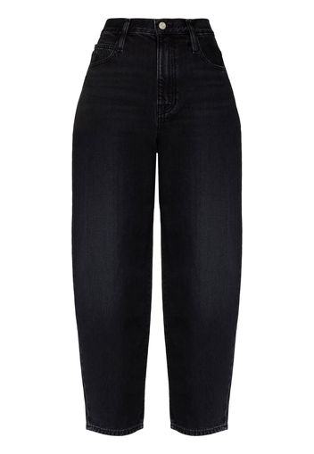 FRAME high-waisted straight-leg jeans - Schwarz