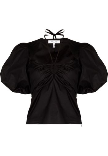 FRAME puff-sleeve blouse - Schwarz