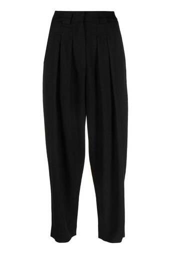 FRAME pleated high-waisted trousers - Schwarz