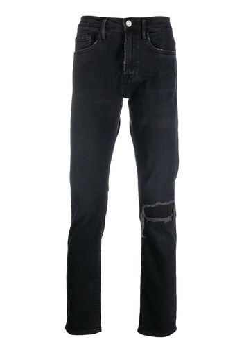 FRAME straight-leg distressed jeans - Schwarz