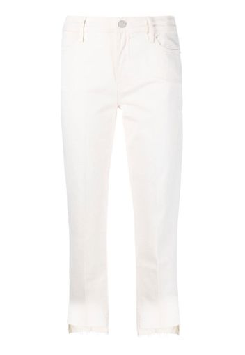 FRAME high-waisted cropped jeans - Nude