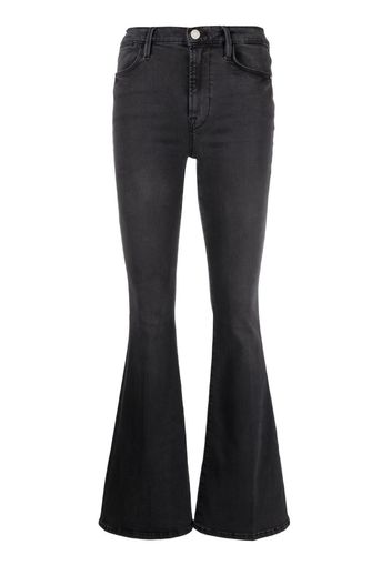 FRAME Le High mid-rise flared jeans - Schwarz