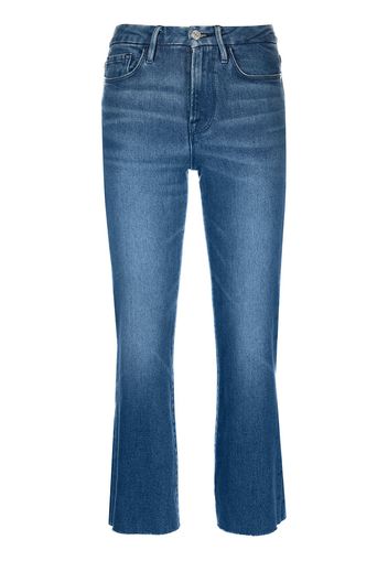 FRAME Cropped-Jeans mit hohem Bund - Blau