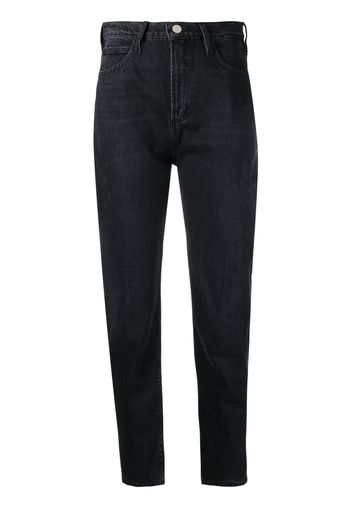 FRAME Tapered-Jeans mit hohem Bund - Schwarz