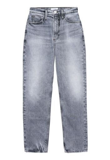 FRAME Halbhohe Straight-Leg-Jeans - Grau