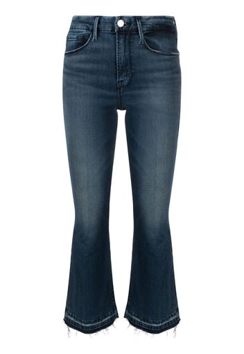 FRAME Quincy cropped flared jeans - Blau