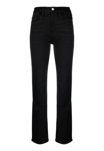 FRAME Le High Straight-Leg-Jeans - Schwarz