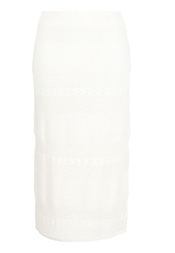 FRAME crochet-knit pencil skirt - Nude