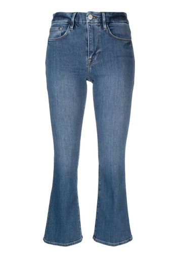 FRAME cropped-leg flared jeans - Blau