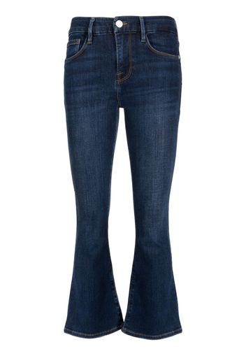 FRAME Le Crop mid-rise bootcut jeans - Blau