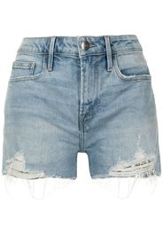 FRAME Jeans-Shorts im Distressed-Look - Blau