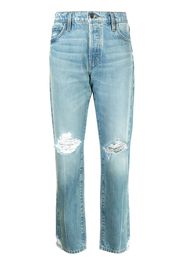 FRAME distressed straight-leg jeans - Blau