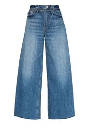 FRAME faded-effect boyfriend-cut jeans - Blau