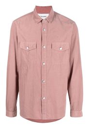 FRAME corduroy chest flap-pocket detail shirt - Rosa