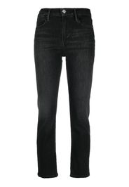 FRAME cropped straight-leg jeans - Schwarz
