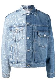 FRAME two-tone denim jacket - Blau