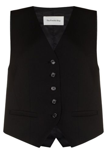 Frankie Shop Gelso single-breasted wool waistcoat - Schwarz